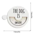 Holz magnetisch drehbar Haustier Status Schild Tür Erinnerung 7.6cm Hunde Schild - MZ1118 Modell A / Weiß