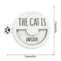 Wooden magnetic pet status sign detail showing rotatable cat paw design and 7.6cm compact size. - MZ1119 Model A