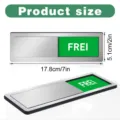 Acrylic magnetic office sliding door status indicator sign detail view with 17.8cm size - ZTP053 Style A / With Acrylic Glue