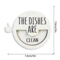 Wooden dishwasher clean dirty magnetic sign kitchen status indicator round 3 inch - MZ1121 Model A