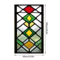 Película decorativa para ventana de vidrio teñido con un patrón geométrico colorido. - SBW-BL419 / 60x100cm