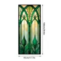 Detailed view of stained glass window sticker, decorative frosted glass film for home decor. - SBW-BL413 / 45x100cm