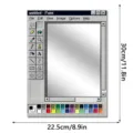 Specchio murale retrò creativo interfaccia Paint, decoro in legno e acrilico per casa e bagno. - Interfaccia Paint di Windows (MZJM010) / Tavola di legno da 5 mm + acrilico argento da 2 mm