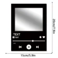Custom music player style acrylic mirror fridge magnet 20x15cm decorative board. - Silver