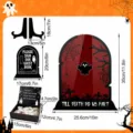 Halloween wedding guest book alternative tombstone sign set dimensions and sizes details - Box Packaging / Wood + Acrylic