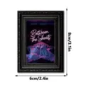 Halloween ghost photo frame fridge magnet detail view, spooky home decor magnetic sticker. - MZCT621 / Single Piece