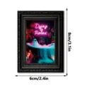 Detailed view of the Halloween ghost in bathtub magnetic photo frame, gothic style decor. - MZCT622 / Single Piece