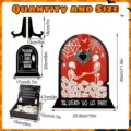 Halloween wedding guest book alternative drop box set with wooden sign tombstone decor. - Box Packaging