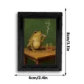 Vintage 3D frog fridge magnet creative retro photo frame for home kitchen decor 8x6 cm - 3DCT058: 3D Magnetic Fridge Magnet