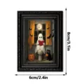 Halloween gruselig Geist Holz Fotorahmen Kühlschrankmagnet dekorativer Aufkleber 8x6cm - MZCT645 / 1 Stück/Packung / MZCT645 Einzelpackung