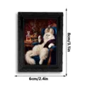 Cadre photo frigo chat 3D vintage en résine décoration aimant mignon souvenir 8x6cm - Magnet de Réfrigérateur Magnétique 3D