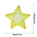 Transparent acrylic starfruit bookmark cute fruit page marker for student reading books. - 1mm Transparent / Transparent Yellow