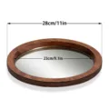 Runde Holz Spiegel Tablett dekorative Kerzentablett Party Tisch Dekoration Detail - Stil B