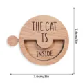 Hölzernes Haustier Status Schild mit magnetischem und drehbarem Design Katze 7.6cm - MZ1117 Modell B / Braun