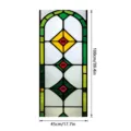 Stained Glass Window Film Arch Static Cling Decorative Sticker 100x45cm Home Decor - SBW-BL420 / 45x100cm