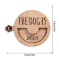 Wooden Dog Is Inside Sign Magnetic Rotating Pet Status Reminder Door Sign Home Decor - MZ1120 Model B