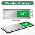 Office sliding door sign status indicator 17.8x5.1cm green out meeting room privacy sign - ZTP054 Style A / With Acrylic Glue