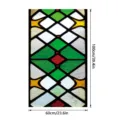 Stained glass window film static cling geometric pattern decorative home sticker 60x100cm - SBW-BL421 / 60x100cm