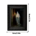 Halloween ghost framed fridge magnet vintage spooky home decor magnetic sticker 8x6cm - Ghost Candle / Single Piece