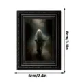 Halloween spooky ghost magnetic fridge sticker wooden photo frame home decor 8x6cm gift - Ghost Cycling / Single Piece