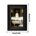 Cute Halloween ghost in bathtub wooden photo frame refrigerator magnet decorative holiday gifts - Ghost Bathtub