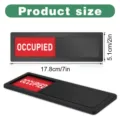 Acrylic sliding door sign, occupied vacant status indicator, office door privacy sign indicator. - ZTP052 Style B / With Acrylic Glue