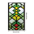 Stained glass window film, geometric static cling glass sticker for home decor, 100x60cm - SBW-BL423 / 60x100cm