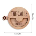 Wooden magnetic rotatable pet status sign home reminder sticker with cute cat paw design 7.6cm - MZ1119 Model B
