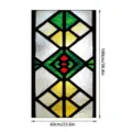 Stained glass window sticker static cling decorative film geometric pattern 100x60cm - SBW-BL424 / 60x100cm
