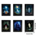 Halloween Geist Bild Kühlschrankmagnet dekorativer Vintage Mini Fotorahmen Set gruselig - 3DCT027-3DCT032: 6er-Set-Kombination