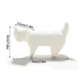 3D cat fridge magnet, cute white kitten magnetic sticker for home and office refrigerator decor. - White Style B
