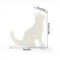 3D cat magnetic fridge sticker, cute white kitten refrigerator note holder, size 5cm. - White Type C