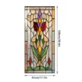 Stained glass window sticker decorative floral pattern static cling film for home decor. - SBW-BL428 / 45x100cm