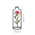 Buntglas Blumen Vase Tischdekoration Ornament mit Metallständer Spezifikation - TYU825: Typ A
