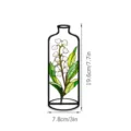 Buntglas Maiglöckchen Vase Tischdekoration mit schwarzem Metallfuß Größe 19,6x7,8cm - TYU825: Typ D