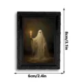 Halloween 3D ghost magnetic photo frame fridge sticker, vintage black decorative frame. - 3DCT039: 3D Magnetic Fridge Magnets