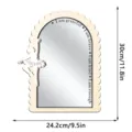 Wooden acrylic decorative mirror with ballerina silhouette and inspirational text 30x24cm - MZJM022 Ballet Wooden Mirror