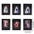 Halloween 3D Fantôme Chat Noir Aimant De Frigo Cadre Photo Décoratif Magnétique Ensemble - 3DCT003-3DCT008 : Lot de 6