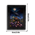Halloween 3D Crow Magnetic Photo Frame Fridge Magnet Spooky Decorative Message Holder - 3DCT026: 3D Magnetic Fridge Magnets