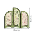 Mini acrylic folding screen Chinese style table decoration with bird and flower art 30x24cm - Style(PF-XFB027)