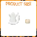 Halloween ghost LED light decoration size chart showing 7cm dimensions for party decor. - HW3D001: Single Boxed / With Warm White Candle Light + 1m Fishing Line