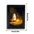Halloween 3D ghost magnetic photo frame fridge sticker spooky festival memo holder decor - 3DCT047: 3D Magnetic Fridge Magnet
