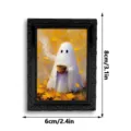 Halloween 3D ghost magnetic fridge sticker photo frame holiday memo message board decor - 3DCT049: 3D Magnetic Fridge Magnet