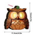 Halloween wooden glowing owl ornament tabletop decoration vintage pumpkin light festival gift - Owl Pumpkin Style (HWMZ092) / OPP Bag