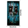 Halloween scary bloody wooden door banner spooky holiday party hanging decor 180x90cm - With Black Ribbon