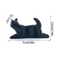 3D black cat magnetic fridge sticker with size dimensions, ideal for kitchen home decor. - Black Style D