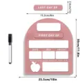 Back to school acryl bord set met marker, eerste en laatste schooldag teken voor kinderen. - TYU903: stijl B roze - inclusief 1 zwarte pen