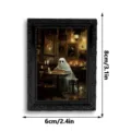 Detailed view of the Halloween 3D ghost magnetic photo frame refrigerator sticker, close-up. - 3DCT018: 3D Magnetic Fridge Magnets