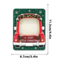 Christmas wooden truck magnetic photo frame detail showing dimensions and festive text. - MZ1217: Wooden Magnetic Photo Frame