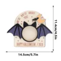 Halloween wooden magnetic photo frame 3D bat decorative sticker holiday gift size 14.5x11.4cm - MZ1207 Bat Style